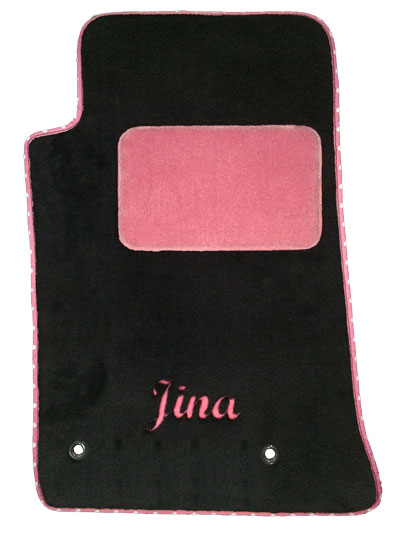 Pink car floor mats