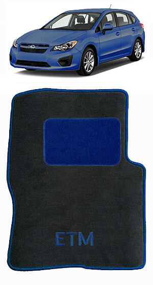 Subaru car floor mats blue