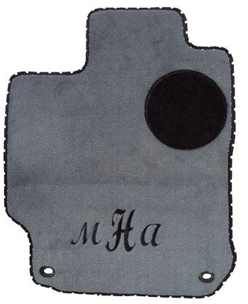 grey black car mats
