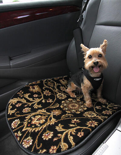 pet car mat black oriental