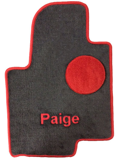 Embroidered car mat