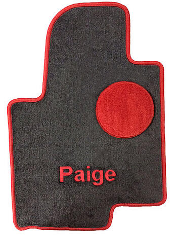Embroidered car mat