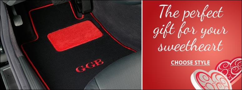 Personalized Custom Car Mats make great Valentine's Day gifts