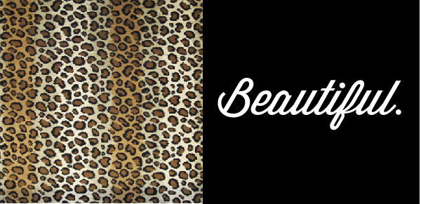Graphic of beautiful leopard woven carpet by gg bailey