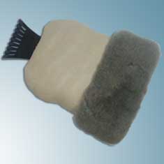 sheepskin scrape mitt