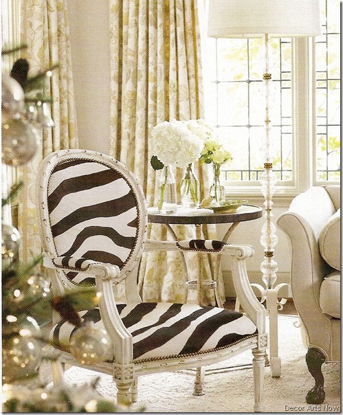 Zebra print chair