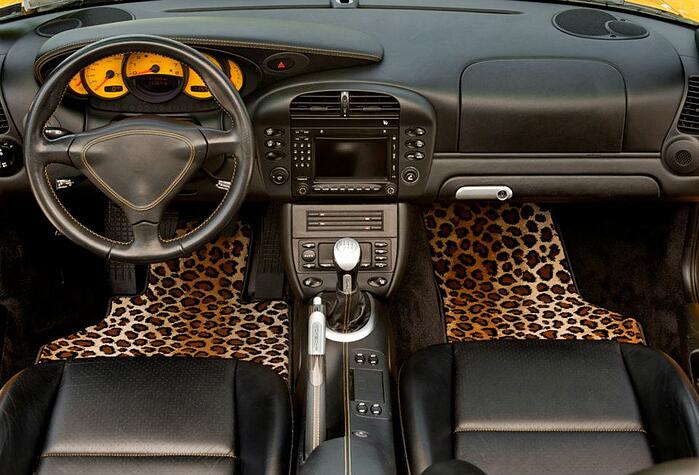 Custom Leopard Auto Floor Mats