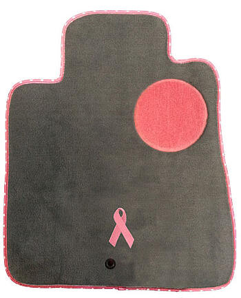 pink ribbon cancer car floor mats