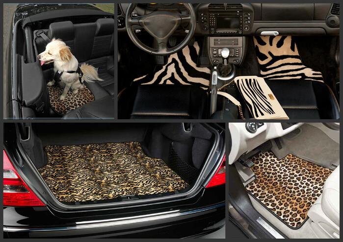 Animal print car mats