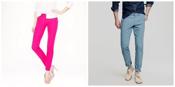 bright pants are a big trend this spring