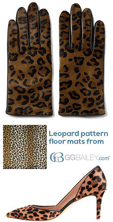 leopard pattern floor mats