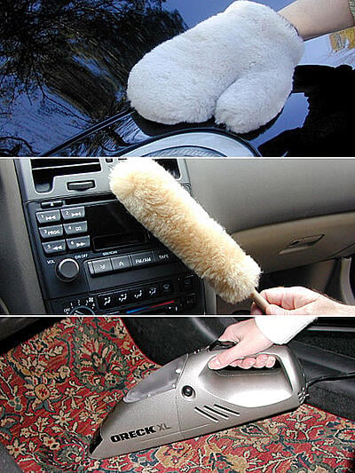 car cleaning duster vacuum sheepskin