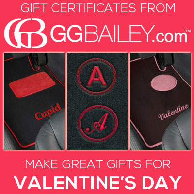 Valentine's Day Gift Certificates car floor mats