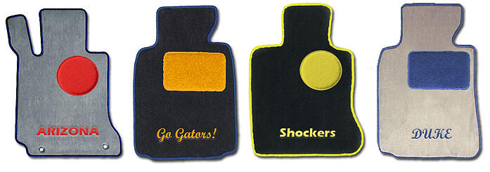 NCAA car floor mats