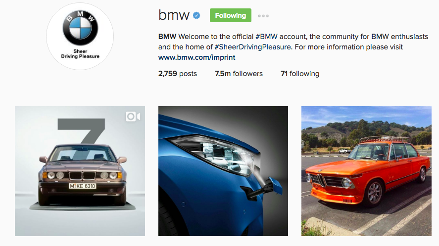 BMW Instagram 