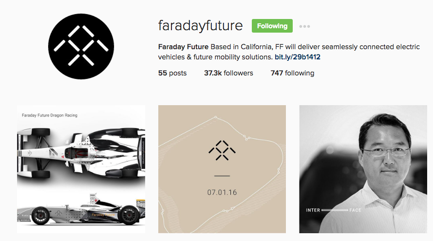 Faraday Future Instagram