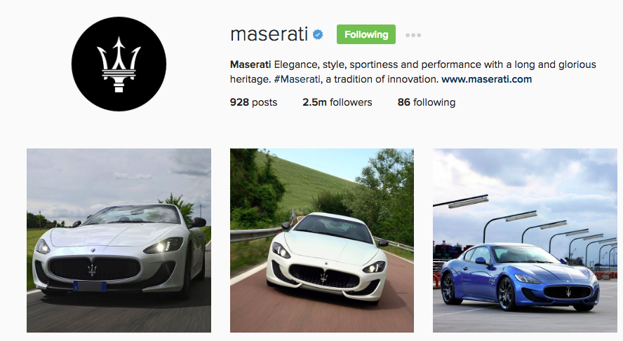 Maserati Instagram
