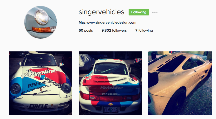 singervehicles Instagram