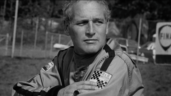 Paul Newman wearing an orignial Racemark B&B Motors racing suit